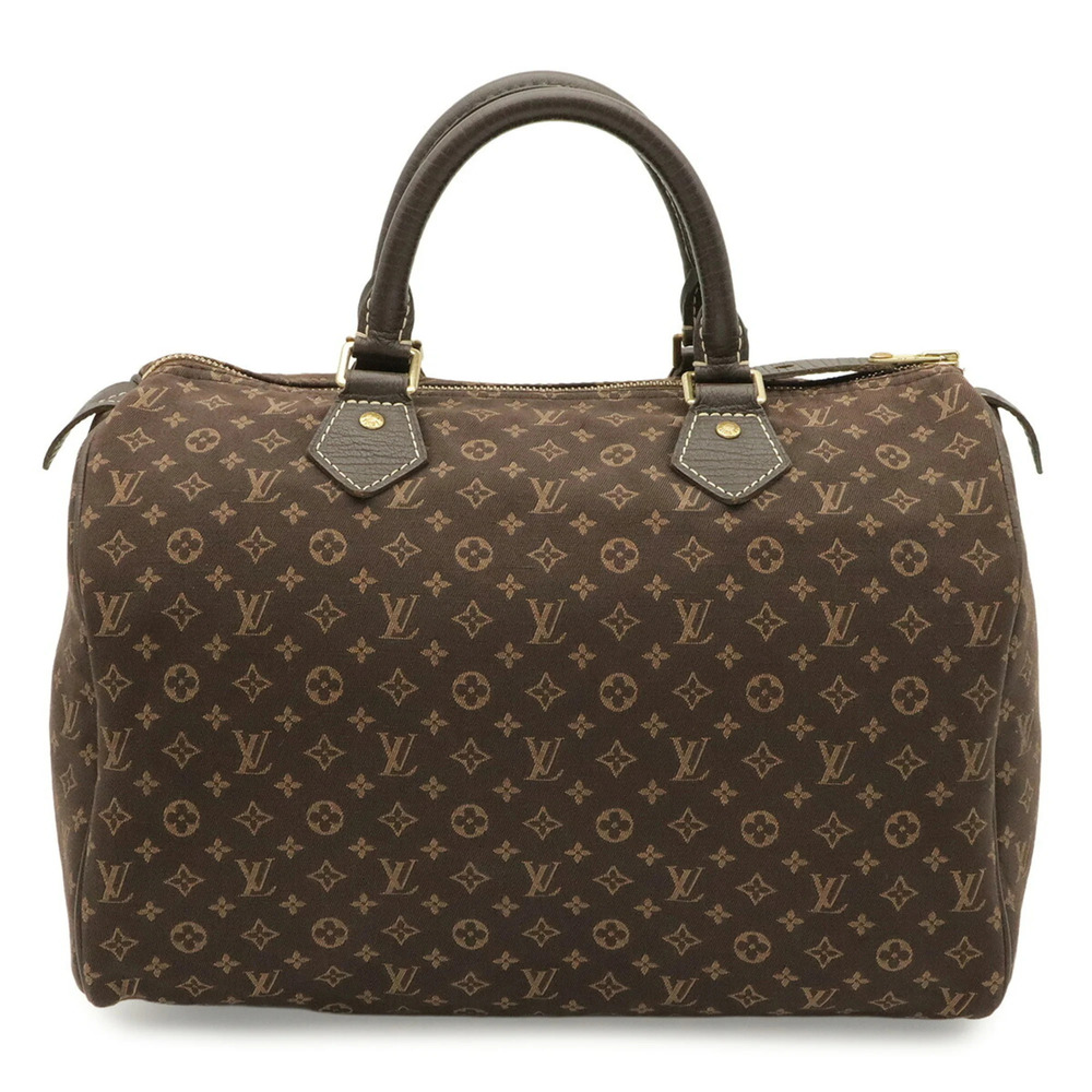 LOUIS VUITTON Louis Vuitton Monogram Mini Lin Speedy 30 Handbag Canvas Ebene ...